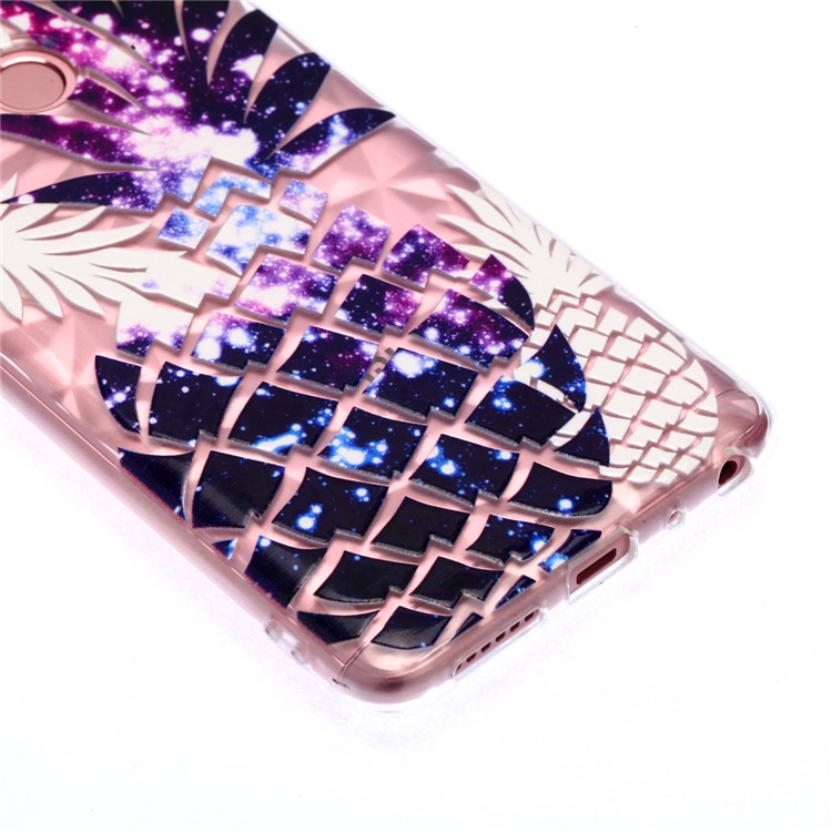 Goffratura 3D Diamante Struttura Del Telefono Cellulare Modello TPU Goffratura Per Xiaomi Redmi Nota 5 Pro (doppia Fotocamera) / Redmi Note 5 (cina) - Ananas Viola-4
