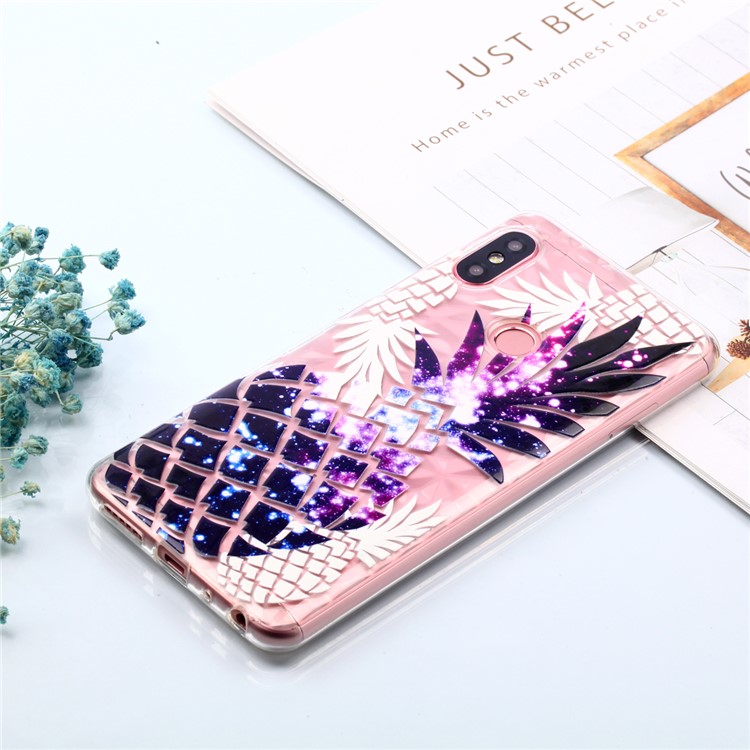 Goffratura 3D Diamante Struttura Del Telefono Cellulare Modello TPU Goffratura Per Xiaomi Redmi Nota 5 Pro (doppia Fotocamera) / Redmi Note 5 (cina) - Ananas Viola-7