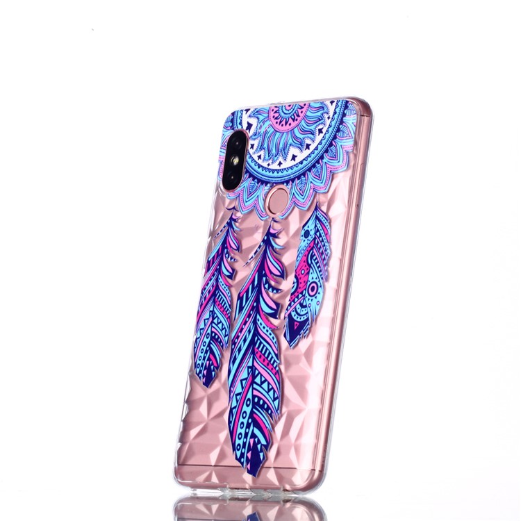 Embossed Pattern 3D Diamond Texture TPU Protective Casing for Xiaomi Redmi Note 5 Pro (Dual Camera) / Redmi Note 5 (China) - Dream Catcher-3