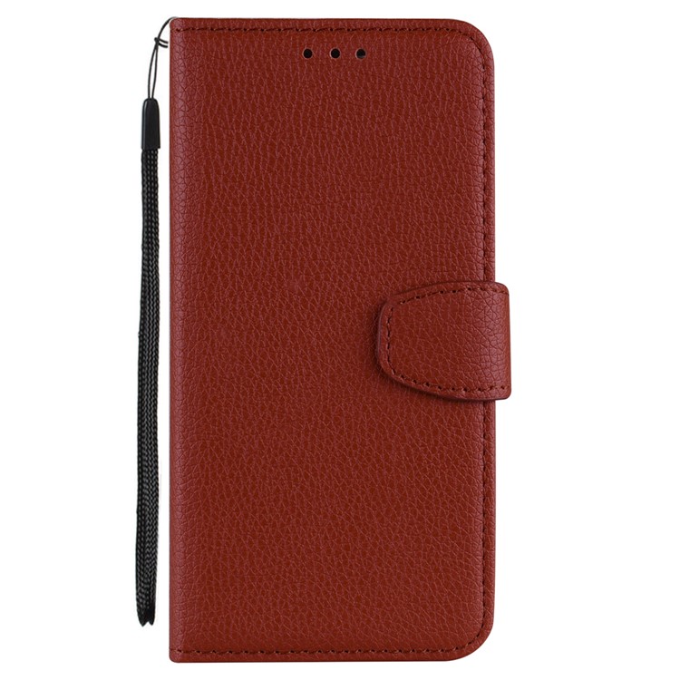 Litchi Skin PU Leather Stand Mobile Shell for Xiaomi Mi 6X / Mi A2 - Brown-2