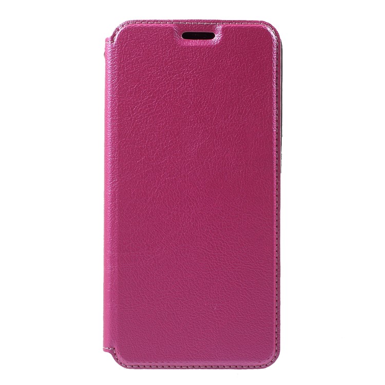 Auto-absorbed Card Holder Stand Leather Case for Xiaomi Mi 8 (6.21-inch) - Rose-3