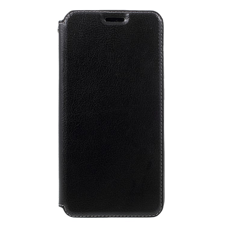 Auto-absorbed Card Slot Stand Leather Casing for Xiaomi Mi 8 (6.21-inch) - Black-1