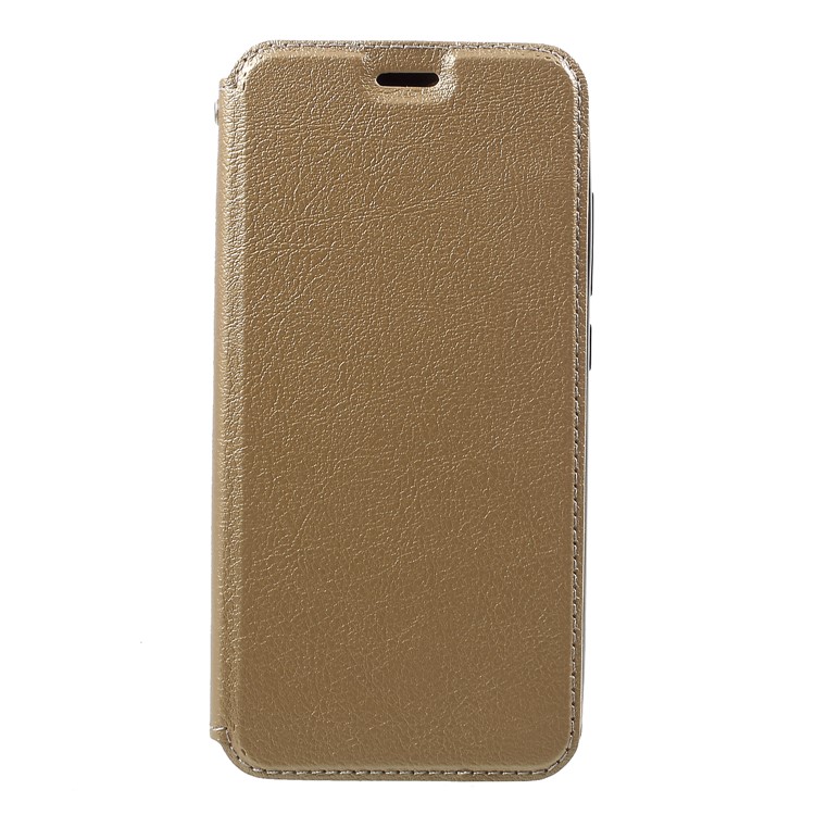Auto-absorbed Leather Card Holder Shell for Xiaomi Redmi 6 (Dual Camera: 12MP+5MP) - Gold-1