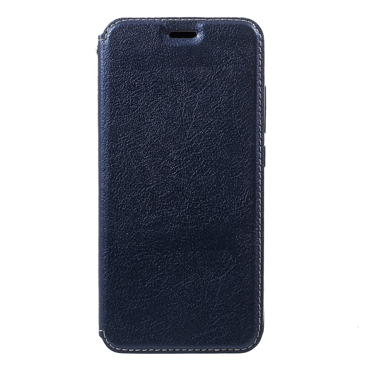 Auto-absorbed PU Leather Card Holder Case for Xiaomi Redmi 6 (Dual Camera: 12MP+5MP) - Blue-1