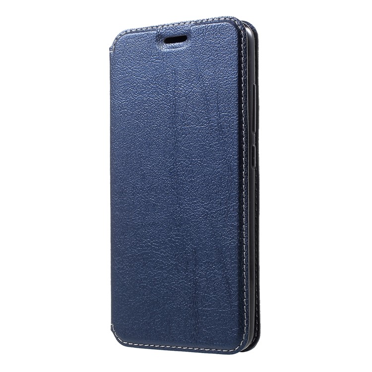 Auto-absorbed PU Leather Card Holder Case for Xiaomi Redmi 6 (Dual Camera: 12MP+5MP) - Blue-2