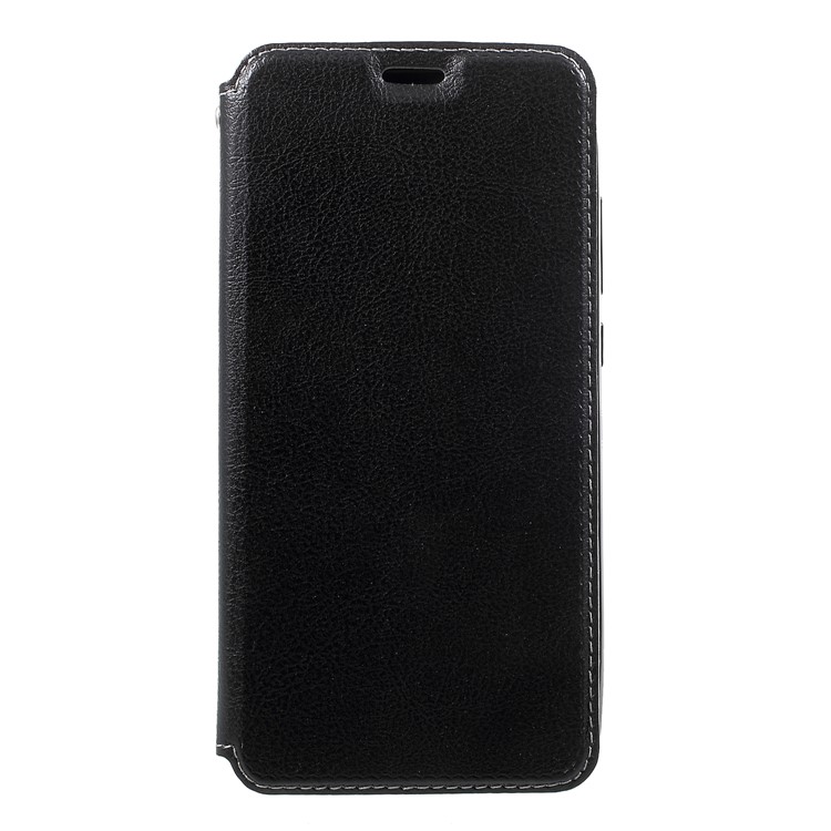 Auto-absorbed Leather Card Holder Cover for Xiaomi Mi A2 Lite / Redmi 6 Pro - Black-1