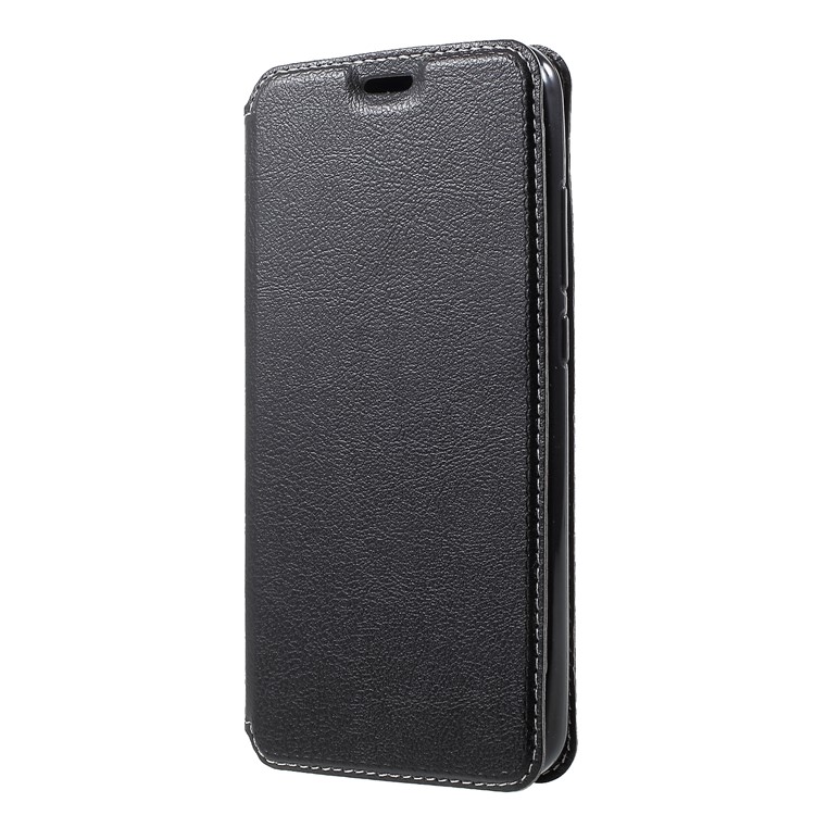 Auto-absorbed Leather Card Holder Cover for Xiaomi Mi A2 Lite / Redmi 6 Pro - Black-3
