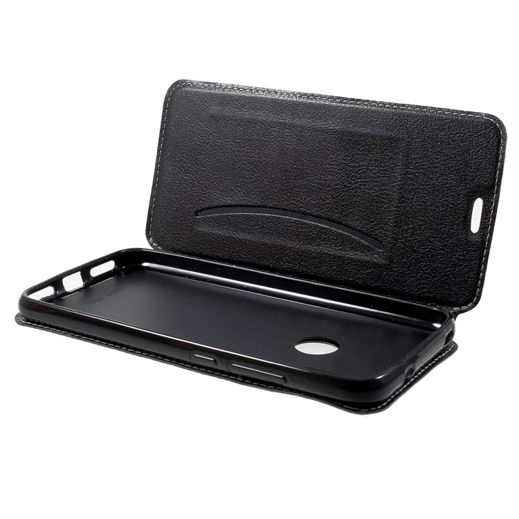 Auto-absorbed Leather Card Holder Cover for Xiaomi Mi A2 Lite / Redmi 6 Pro - Black-5