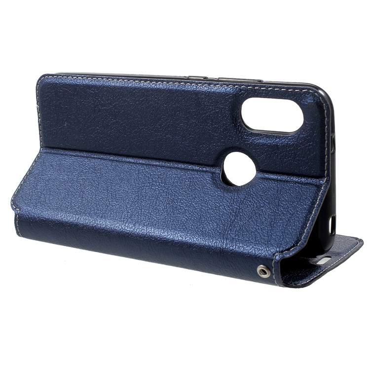 Auto-absorbed PU Leather Card Holder Case for Xiaomi Mi A2 Lite / Redmi 6 Pro - Blue-4