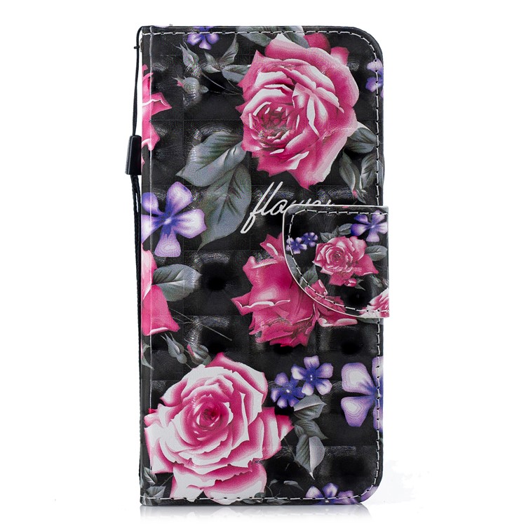 Pattern Printing Wallet Stand Leather Flip Case for Xiaomi Redmi 6A (Single 12MP Rear Camera) - Blooming Flower-2