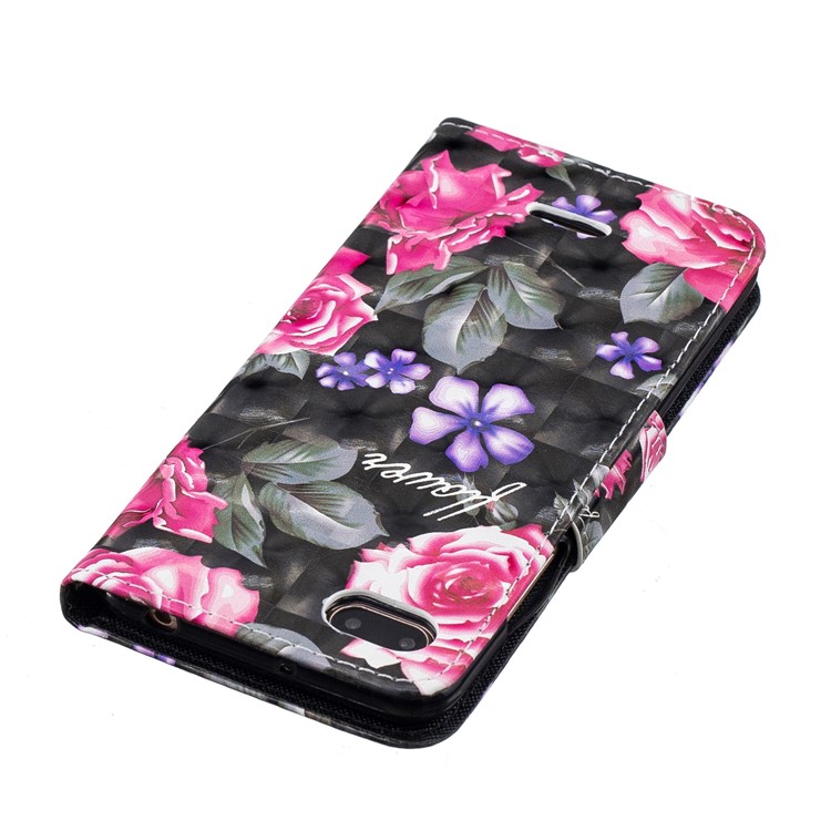 Pattern Printing Wallet Stand Leather Flip Case for Xiaomi Redmi 6A (Single 12MP Rear Camera) - Blooming Flower-6