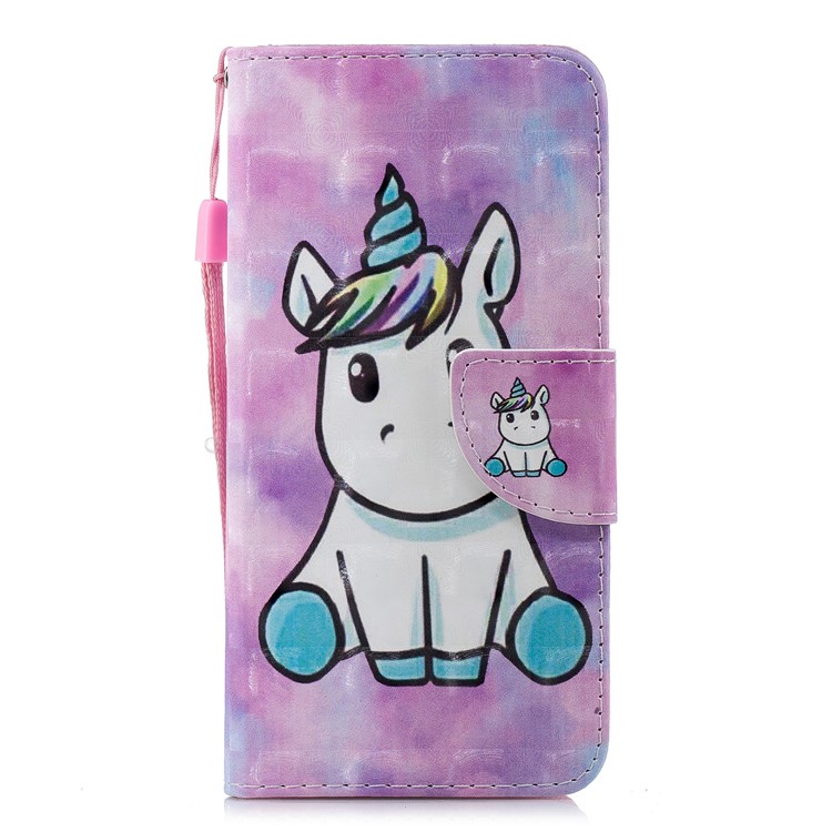 Pattern Printing Wallet Leather Protection Case for Xiaomi Redmi 6A (Single 12MP Rear Camera) - Unicorn-1