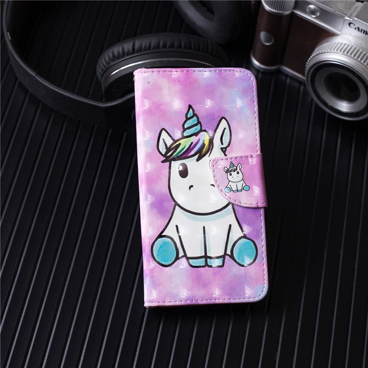 Pattern Printing Wallet Leather Protection Case for Xiaomi Redmi 6A (Single 12MP Rear Camera) - Unicorn-7