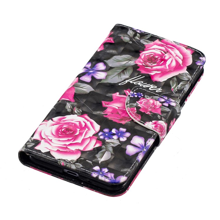 Pattern Printing Wallet Stand Leather Case for Xiaomi Redmi 6 (Dual Camera: 12MP+5MP) - Blooming Flower-5