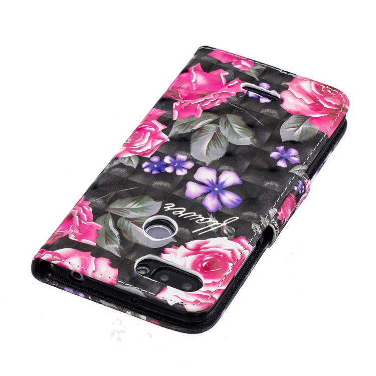 Pattern Printing Wallet Stand Leather Case for Xiaomi Redmi 6 (Dual Camera: 12MP+5MP) - Blooming Flower-6