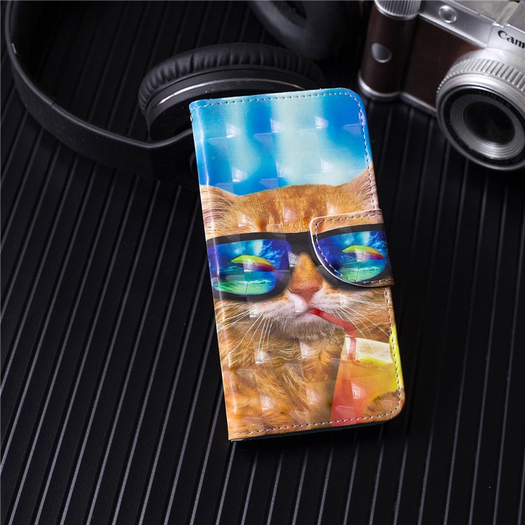 Patterned Wallet Stand Leather Phone Case for Xiaomi Redmi 6 (Dual Camera: 12MP+5MP) - Cool Cat-8