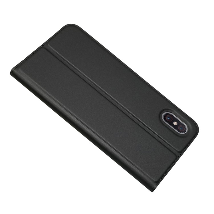 Magnetic Adsorption Leather Card Holder Case for Xiaomi Mi 8 Explorer Edition - Black-4