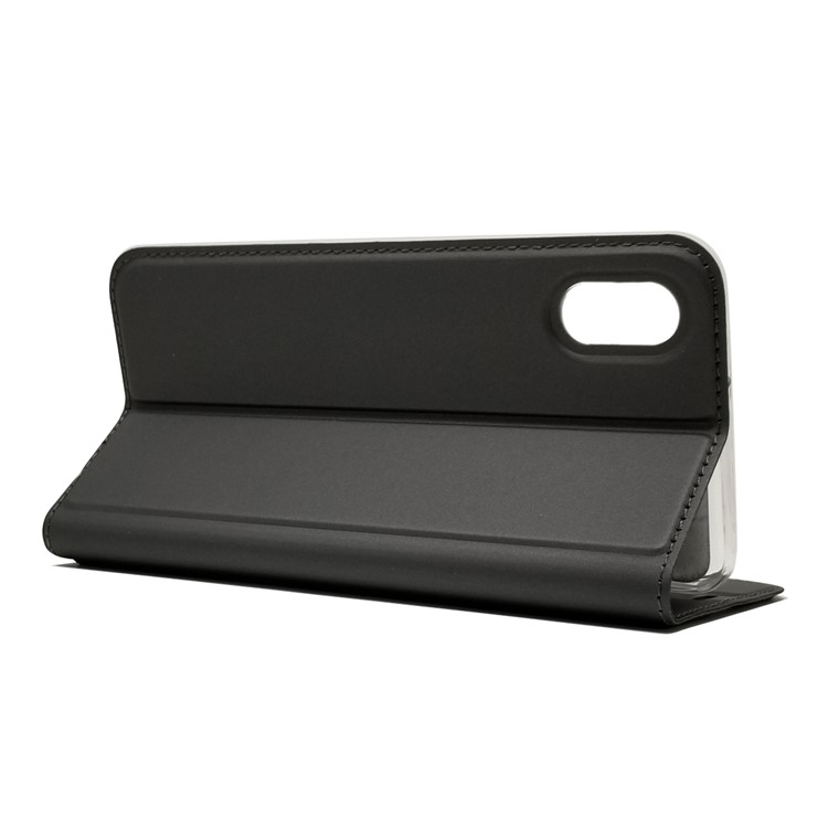 Magnetic Adsorption Leather Card Holder Case for Xiaomi Mi 8 Explorer Edition - Black-6