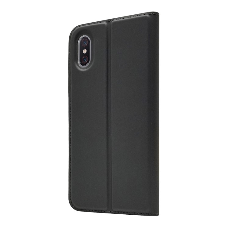 Magnetic Adsorption Leather Card Holder Case for Xiaomi Mi 8 Explorer Edition - Black-9