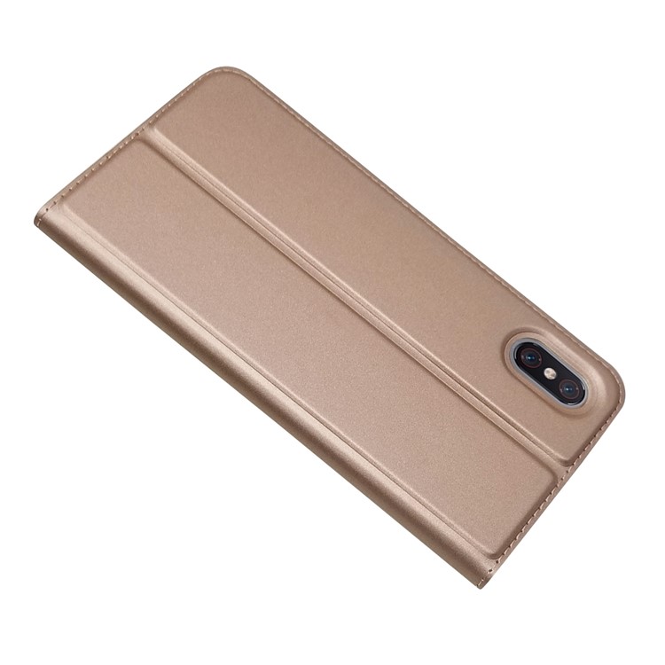 Magnetic Adsorption Leather Card Holder Flip Cover for Xiaomi Mi 8 Explorer Edition - Rose Gold-4