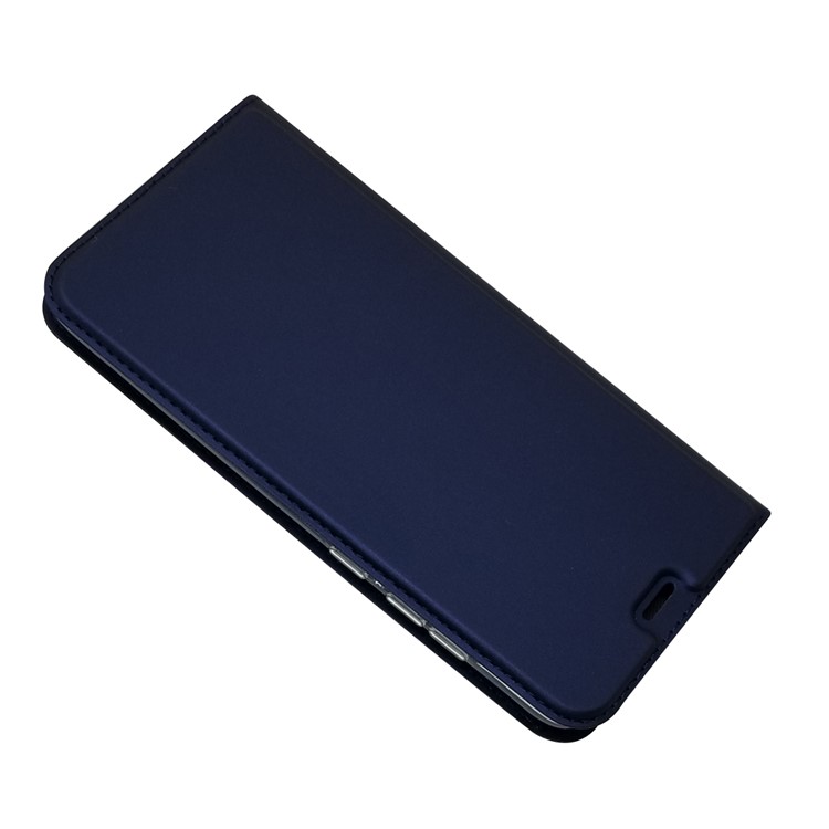 For Xiaomi Mi 8 Explorer Edition Magnetic Adsorption Leather Stand Case with Card Holder - Dark Blue-3