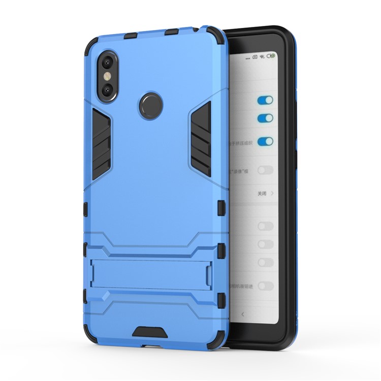Cool Guard PC TPU Combo Mobile Phone Case with Kickstand for Xiaomi Mi Max 3 - Baby Blue-3