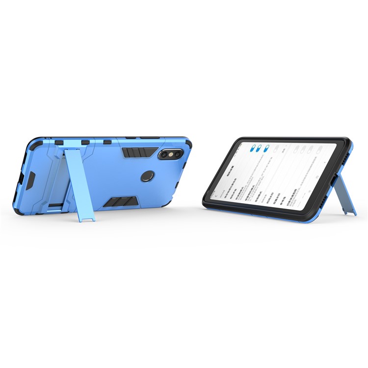 Cool Guard PC TPU Combo Mobile Phone Case with Kickstand for Xiaomi Mi Max 3 - Baby Blue-5