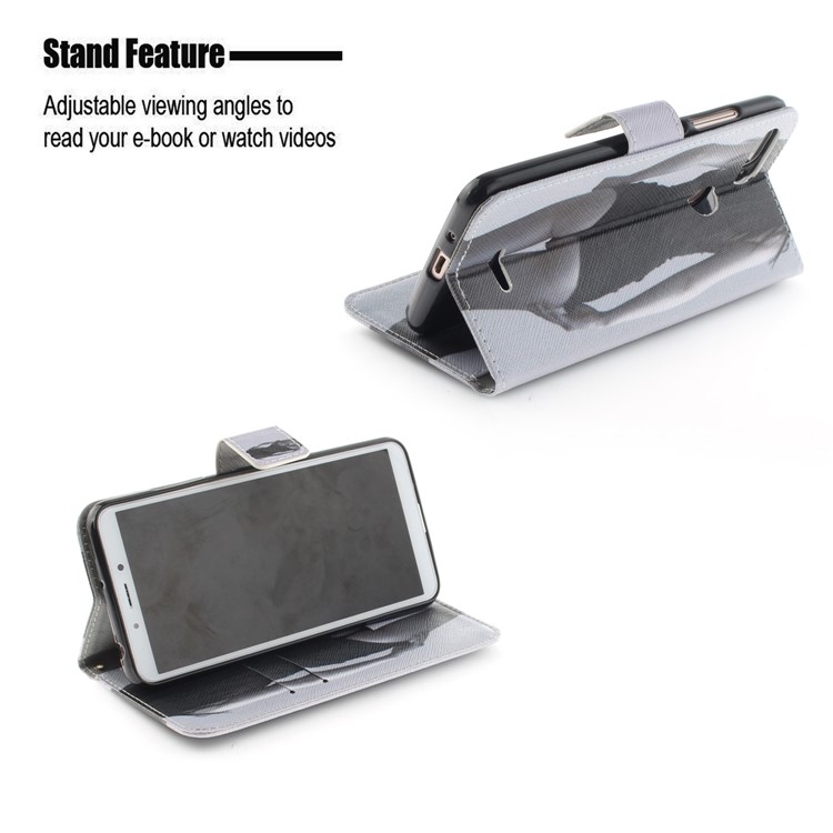 Pattern Printing Wallet Stand Leather Phone Casing for Xiaomi Redmi 6 - Hot Girl-5