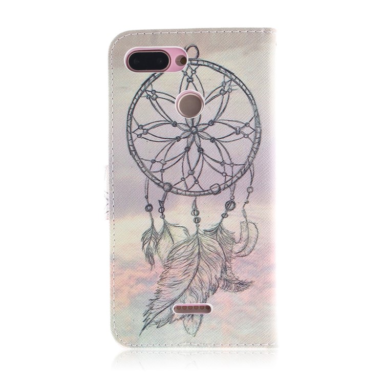 Pattern Printing Wallet Stand Leather Cell Phone Case for Xiaomi Redmi 6 - Dream Catcher-3