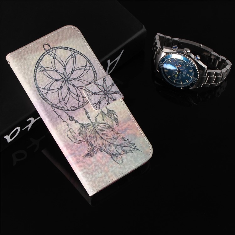 Pattern Printing Wallet Stand Leather Cell Phone Case for Xiaomi Redmi 6 - Dream Catcher-8
