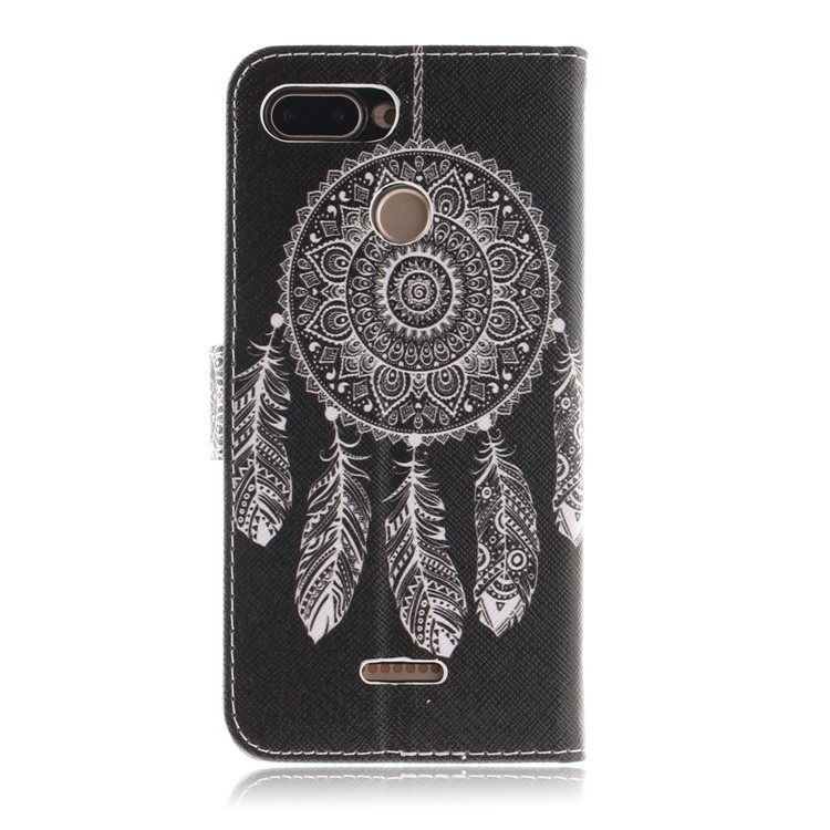 Pattern Printing Wallet Stand Leather Protective Case for Xiaomi Redmi 6 - Tribal Dream Catcher-3