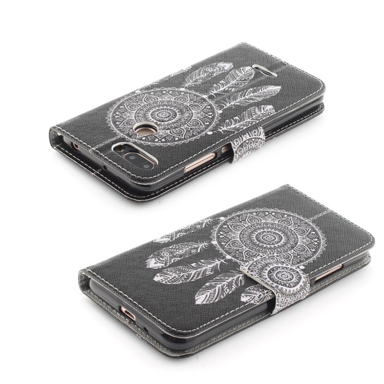 Pattern Printing Wallet Stand Leather Protective Case for Xiaomi Redmi 6 - Tribal Dream Catcher-4