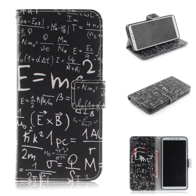 Pattern Printing Wallet Stand Leather Protective Shell for Xiaomi Redmi 6 - Formula-1