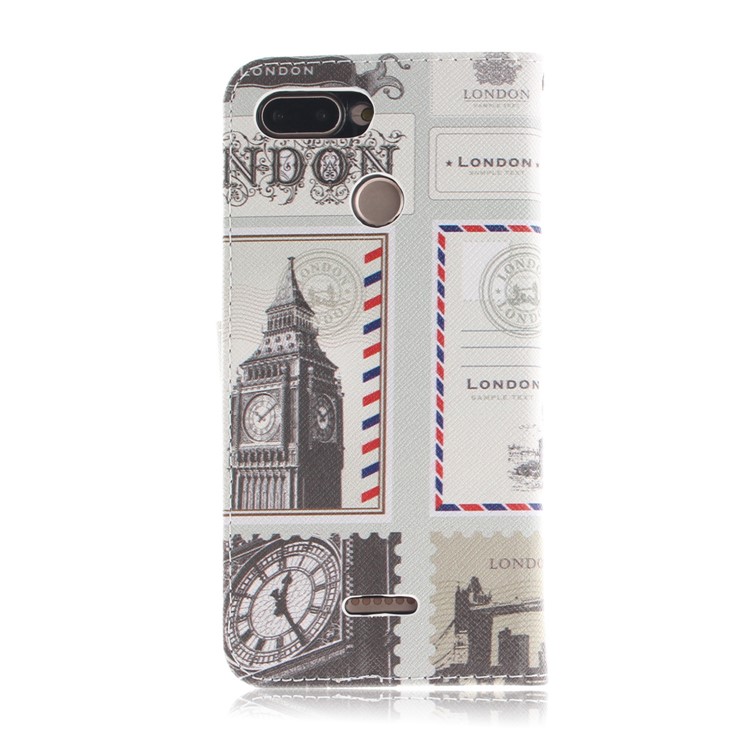 Pattern Printing Wallet Stand Leather Flip Case for Xiaomi Redmi 6 - London Elements-3