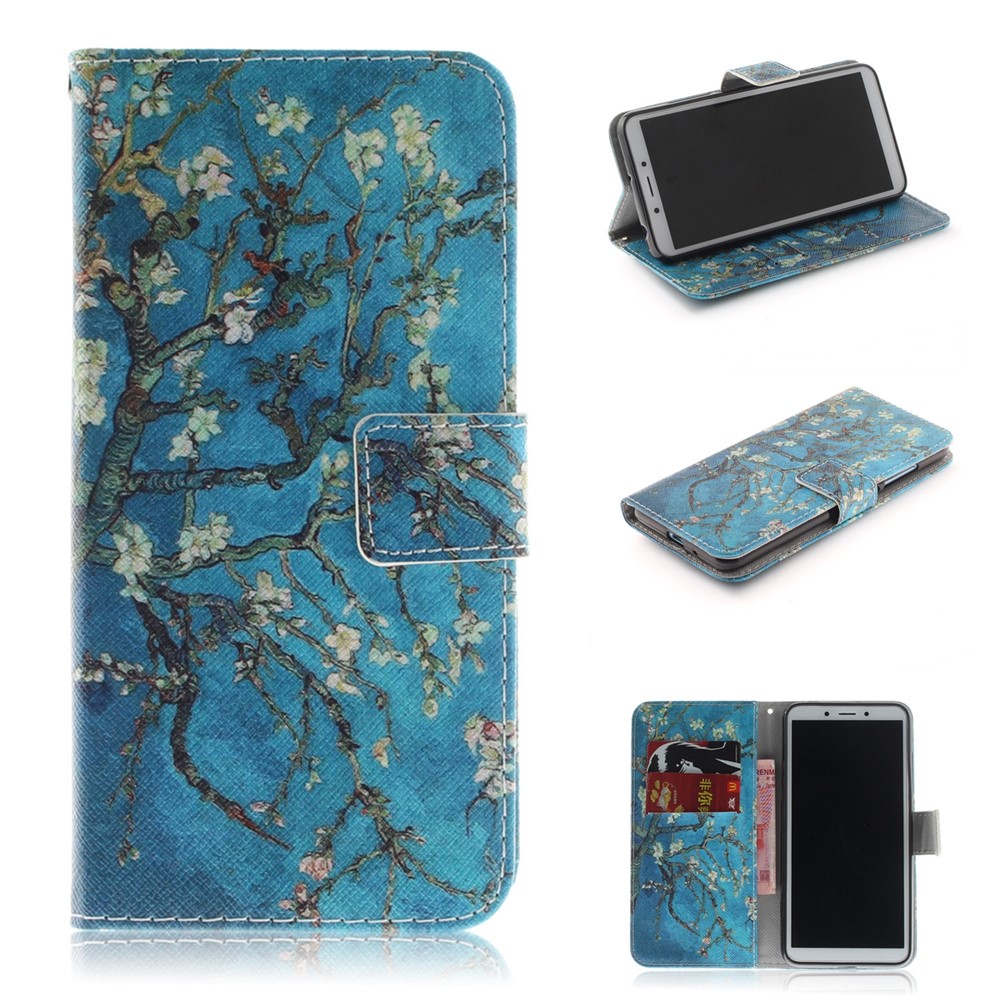 Pattern Printing Wallet Stand Leather Phone Case for Xiaomi Redmi 6A - Wintersweet-1