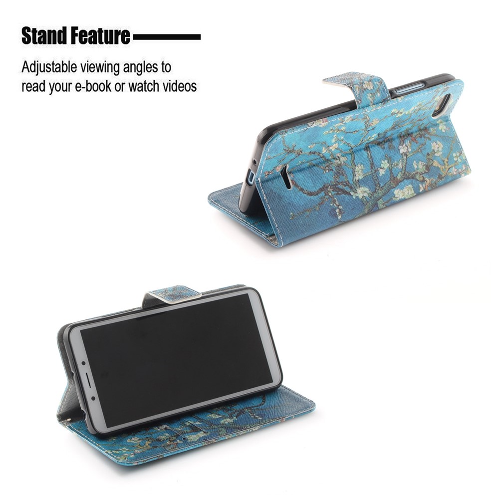 Pattern Printing Wallet Stand Leather Phone Case for Xiaomi Redmi 6A - Wintersweet-5