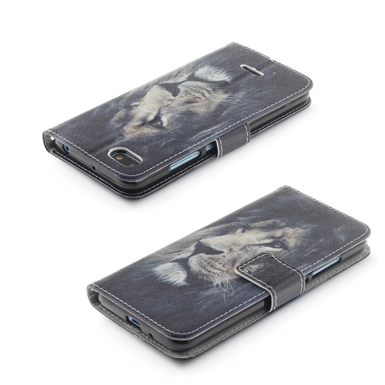 Pattern Printing Wallet Stand Leather Phone Shell for Xiaomi Redmi 6A - Lion-4