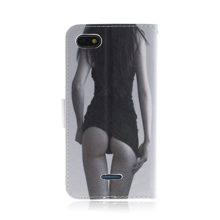 Pattern Printing Wallet Stand Leather Phone Casing for Xiaomi Redmi 6A - Hot Girl-3