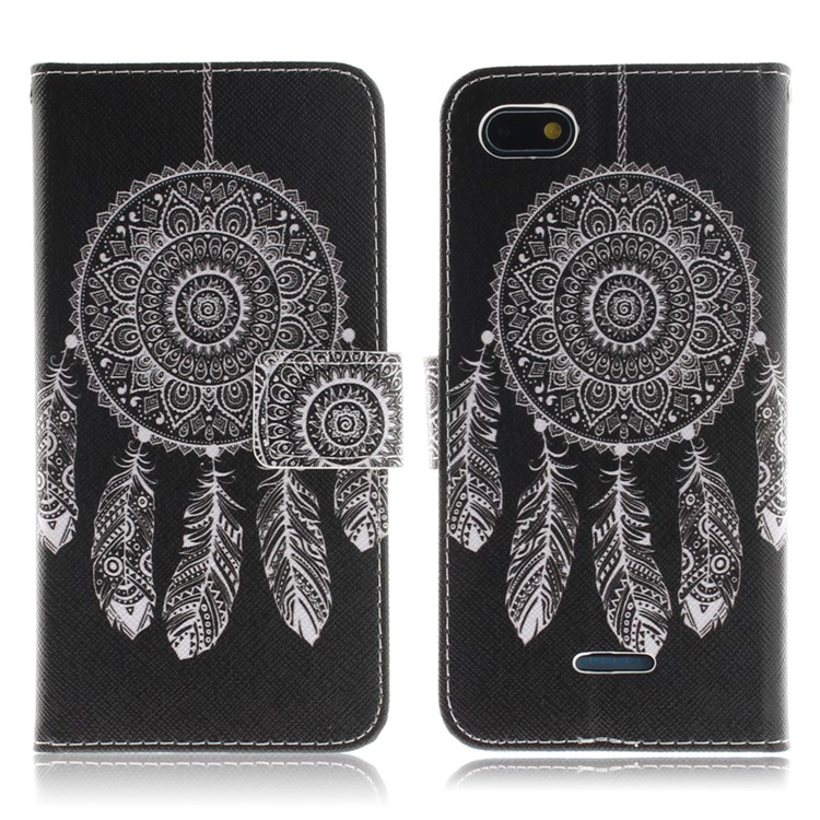 Pattern Printing Wallet Stand Leather Mobile Phone Case for Xiaomi Redmi 6A - Tribal Dream Catcher-2