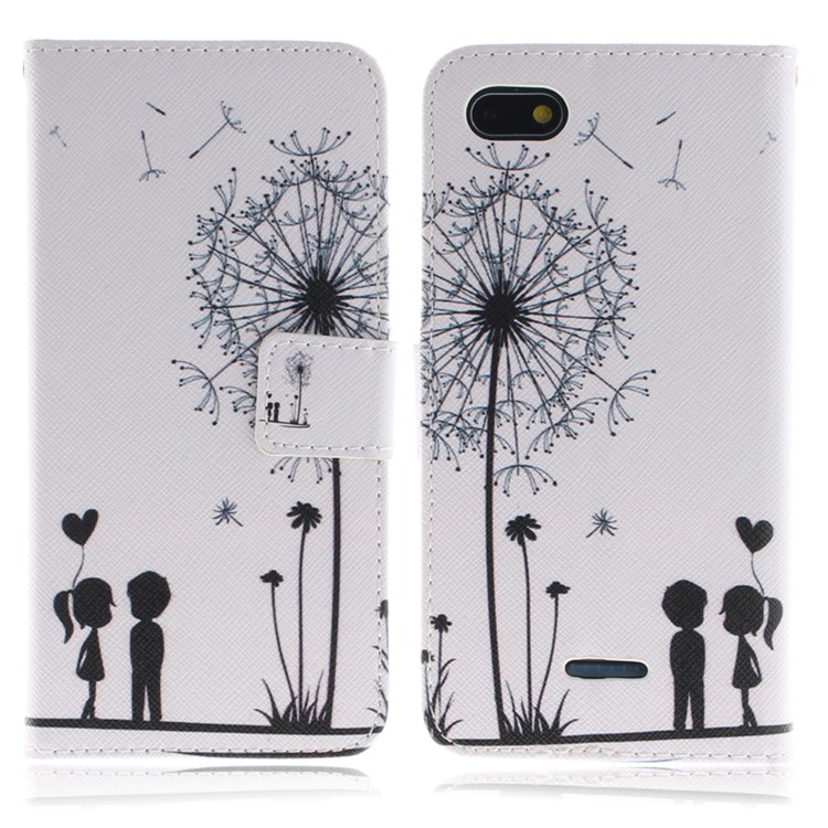 Pattern Printing Wallet Stand Leather Flip Cover for Xiaomi Redmi 6A - Dandelion and Lovers-2