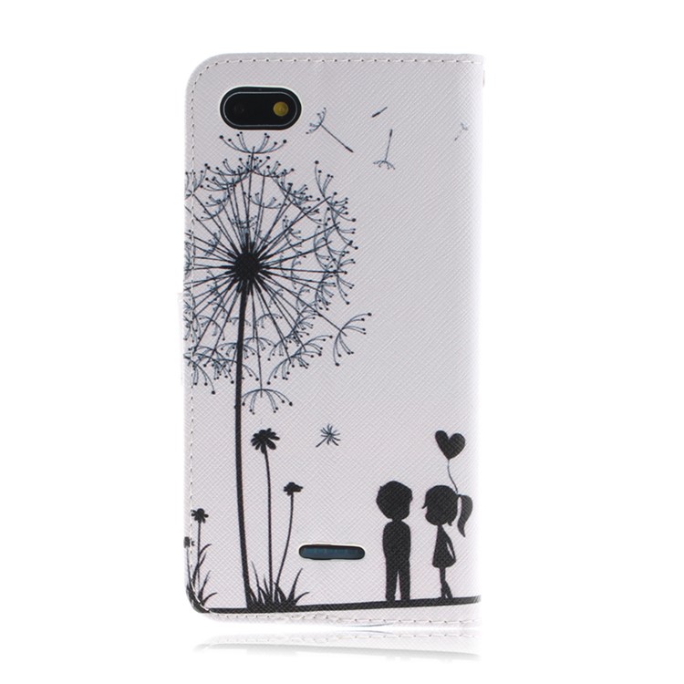 Pattern Printing Wallet Stand Leather Flip Cover for Xiaomi Redmi 6A - Dandelion and Lovers-3