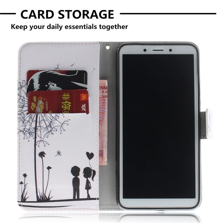 Pattern Printing Wallet Stand Leather Flip Cover for Xiaomi Redmi 6A - Dandelion and Lovers-7