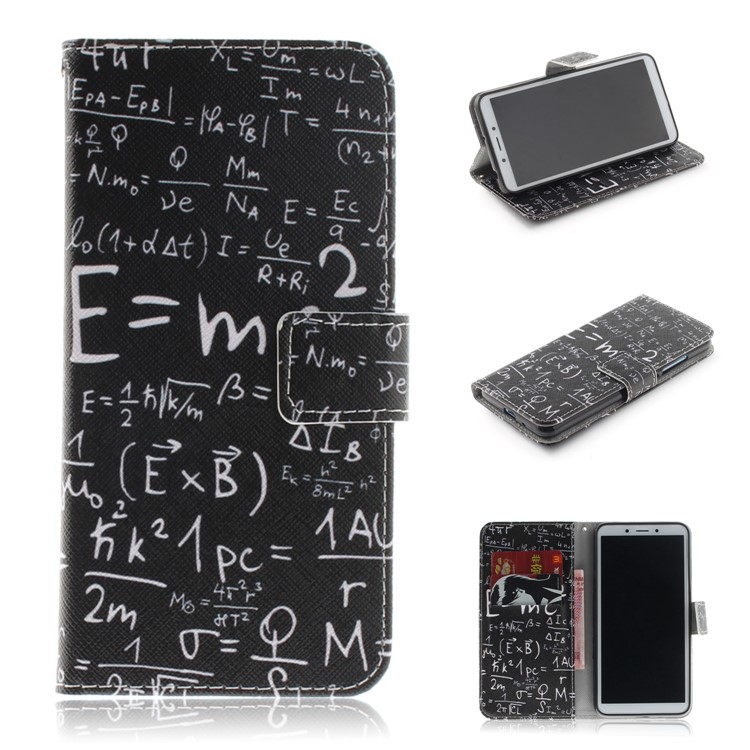 Pattern Printing Wallet Stand Leather Flip Shell for Xiaomi Redmi 6A - Formula-1