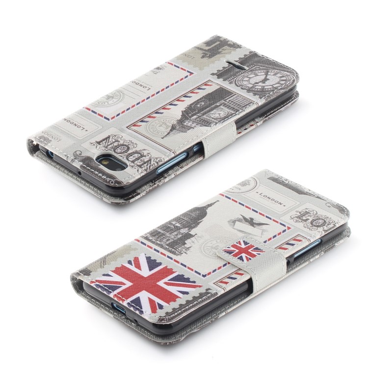 Pattern Printing Wallet Stand Magnetic Leather Phone Case for Xiaomi Redmi 6A - London Elements-4