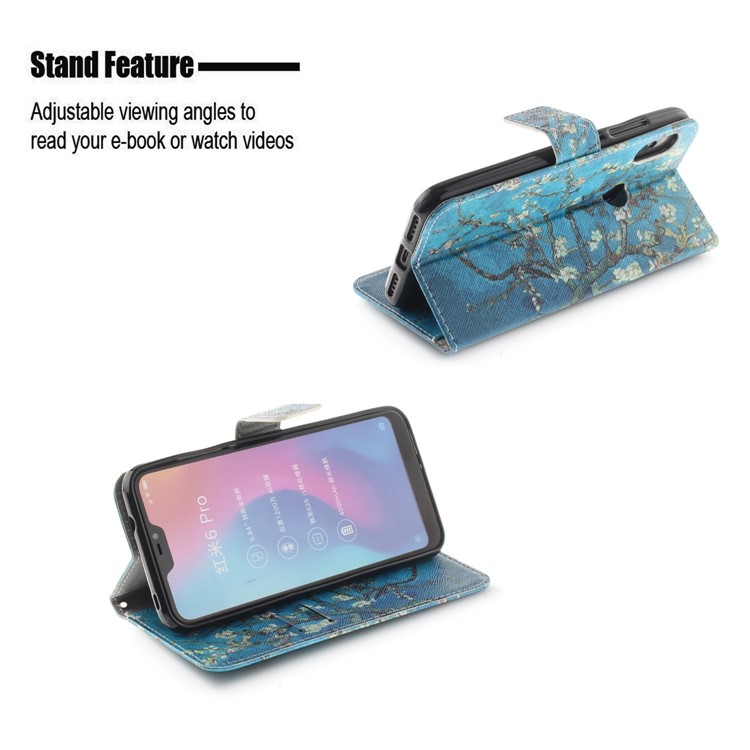 Pattern Printing Wallet Stand Leather Phone Case for Xiaomi Mi A2 Lite / Redmi 6 Pro - Wintersweet-5