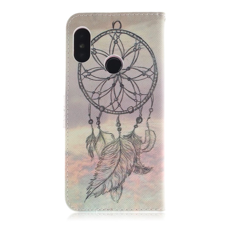 Pattern Printing Wallet Stand Leather Protective Case for Xiaomi Mi A2 Lite / Redmi 6 Pro - Dream Catcher-3
