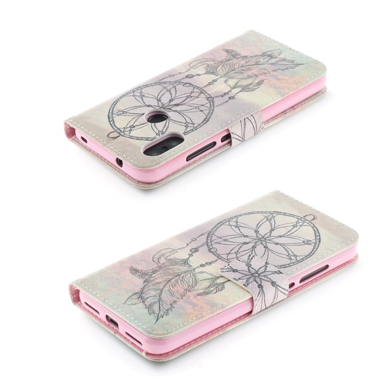 Pattern Printing Wallet Stand Leather Protective Case for Xiaomi Mi A2 Lite / Redmi 6 Pro - Dream Catcher-4