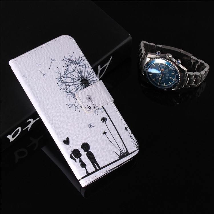 Pattern Printing Wallet Stand Leather Protective Shell for Xiaomi Mi A2 Lite / Redmi 6 Pro - Dandelion and Lovers-8
