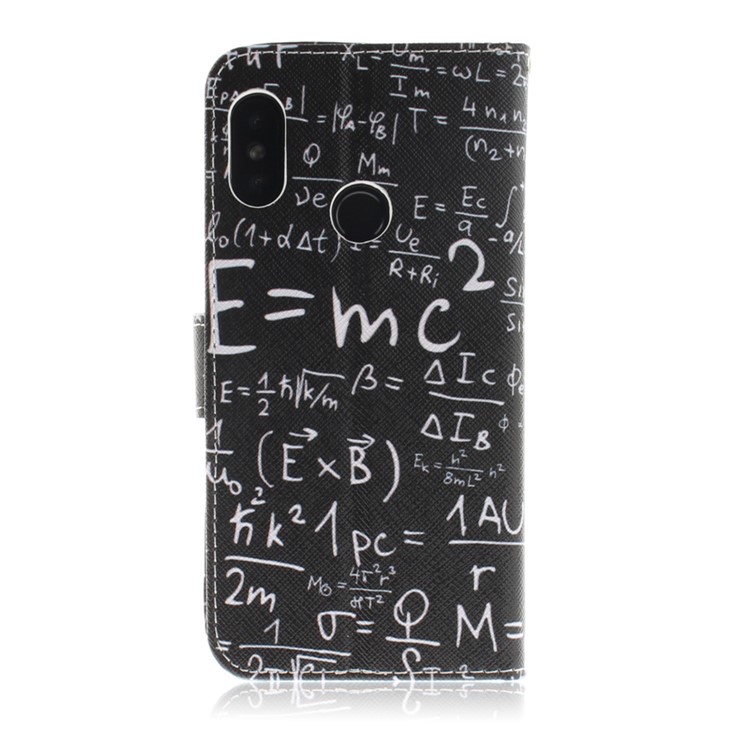 Pattern Printing Wallet Stand Leather Protective Casing for Xiaomi Mi A2 Lite / Redmi 6 Pro - Formula-3