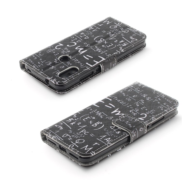 Pattern Printing Wallet Stand Leather Protective Casing for Xiaomi Mi A2 Lite / Redmi 6 Pro - Formula-4